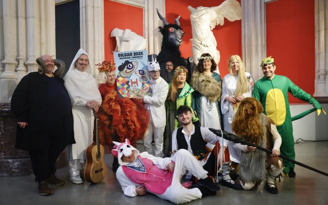 Presentación del programa de carnavales este miércoles en el Museo de Reproducciones de Bilbao. 