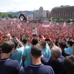 Recibimiento al Athletic en 2015. BILBAO.EUS