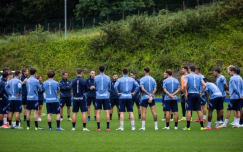 Sergio Francisco, en la sesión de ayer en Zubieta. REAL SOCIEDAD