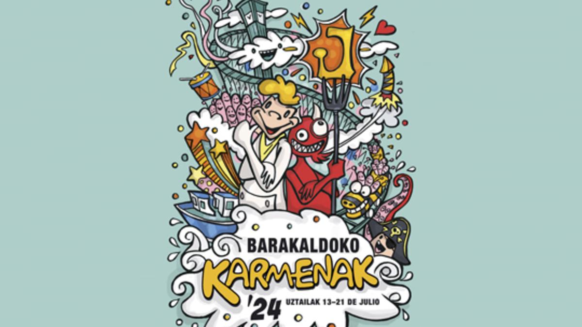 Cartel de las fiestas del Carmen de Barakaldo 2024