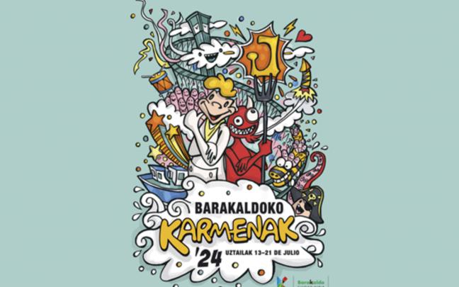 Cartel de las fiestas del Carmen de Barakaldo 2024 Cartel de las fiestas del Carmen de Barakaldo 2024