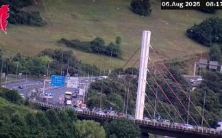 Retenciones a la altura del puente de Muskiz. DIPUTACIÓN FORAL DE BIZKAIA 