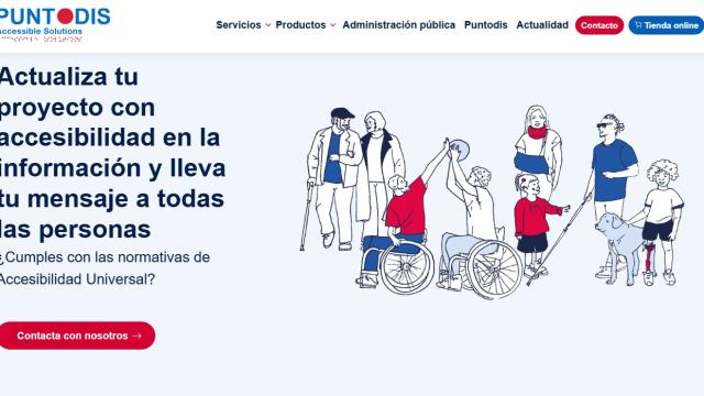 Imagen de la página web de Puntodis. PUNTODIS