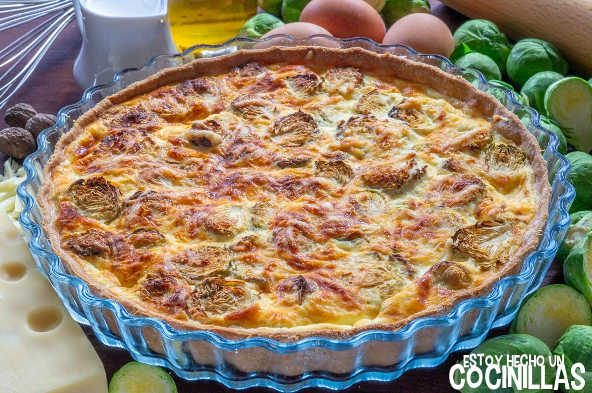 Quiche de coles de Bruselas