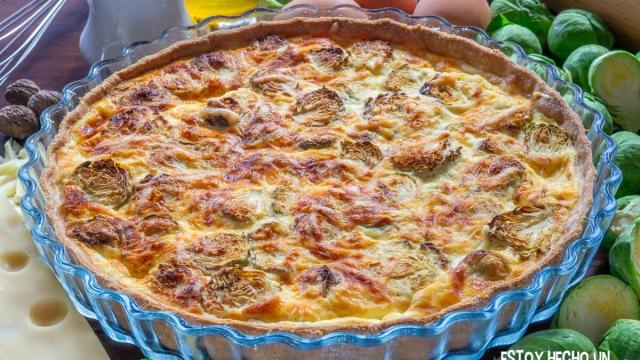 Quiche de coles de Bruselas