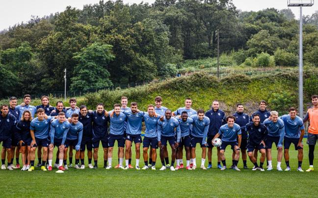Los jugadores de la Real en la última pretemporada. REAL SOCIEDAD