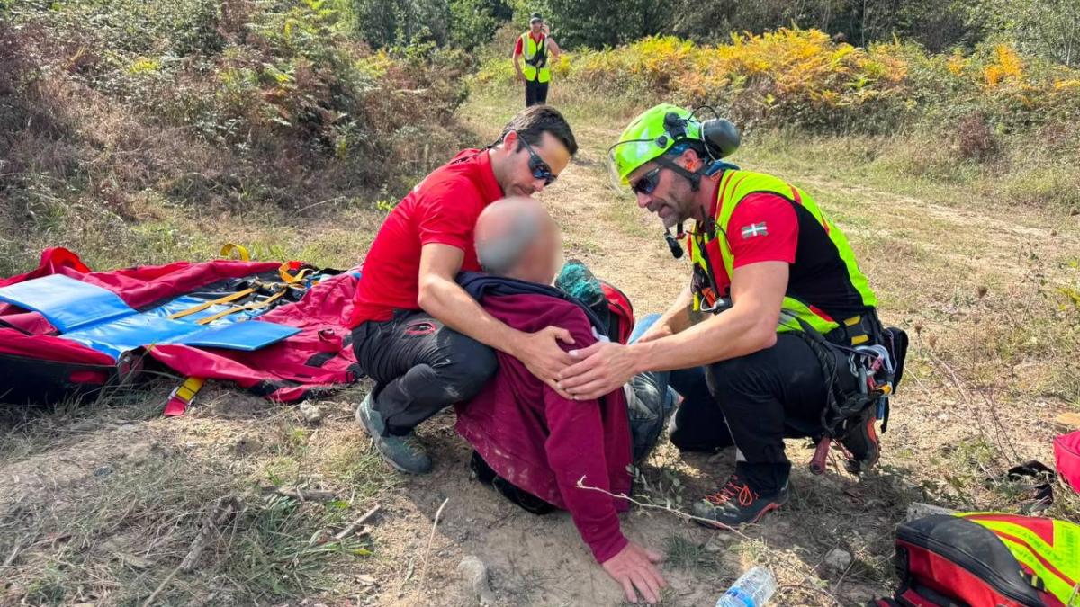 Rescate del hombre desaparecido en Bedia. DEPARTAMENTO DE SEGURIDAD