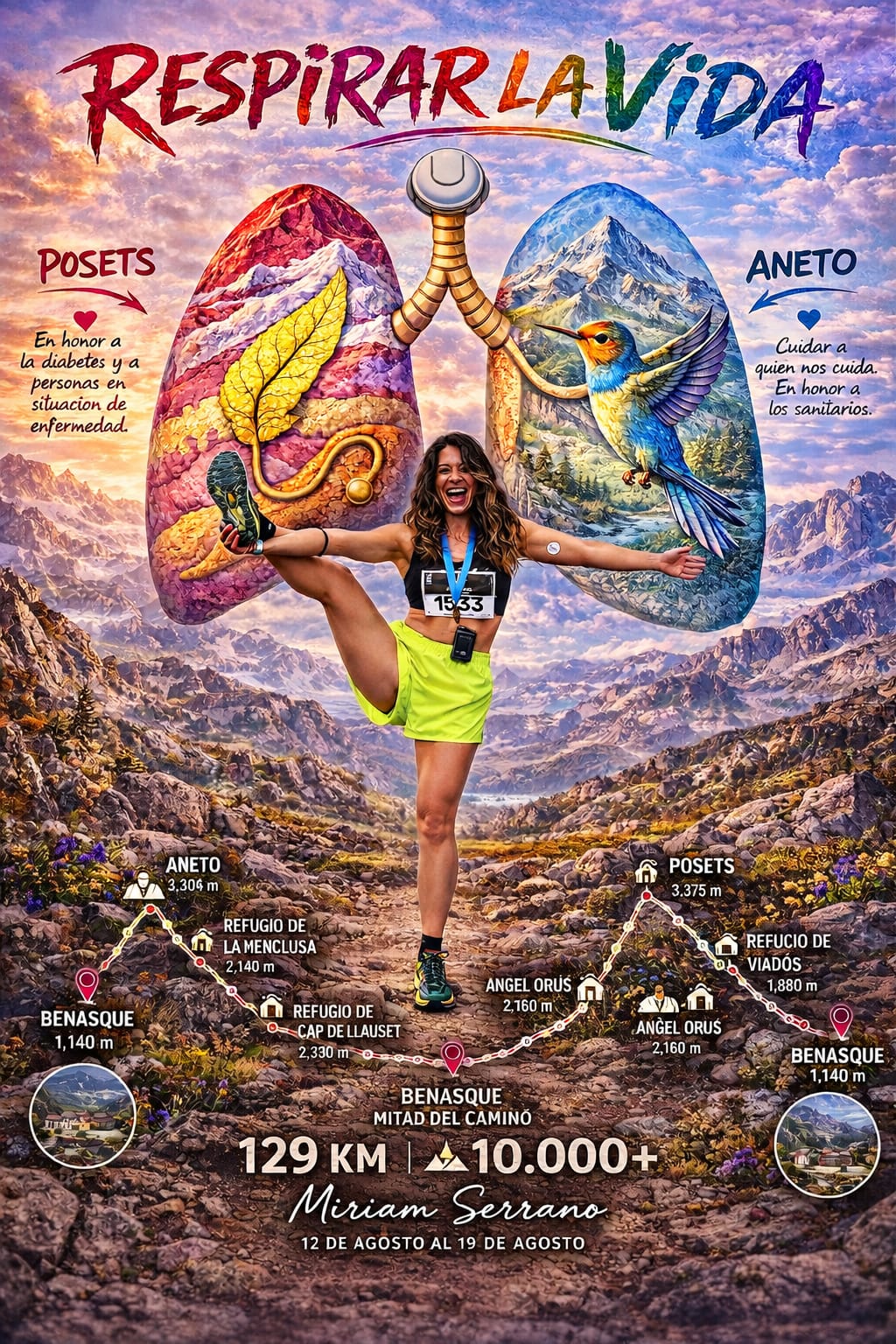 Cartel del reto "Respirar la vida" de Miriam Serrano | Imagen cedida