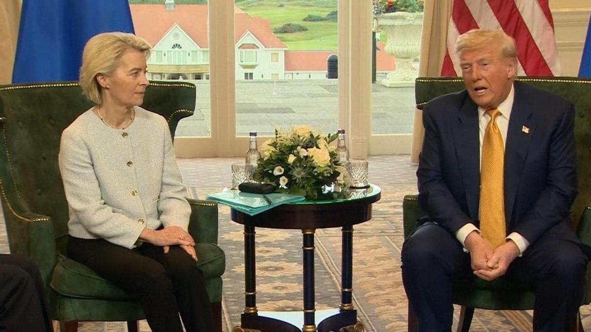 Ursula von der Leyen y Donald Trump, reunidos en Turnberry. Comisión Europea