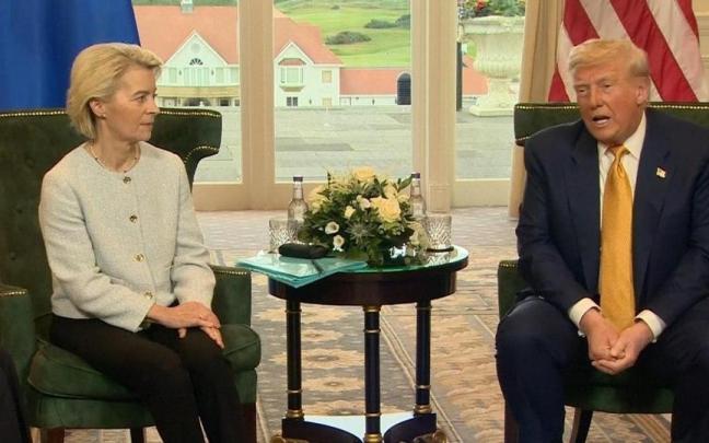 Ursula von der Leyen y Donald Trump, reunidos en Turnberry. Comisión Europea