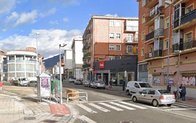 Lugar en el que se produjo la riña tumultuaria, en la Rochapea. Redacción DDN