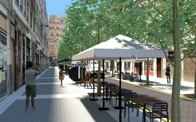 Sociedad El Ayuntamiento de Bilbao inicia la segunda fase de la peatonalización de Rodríguez Arias