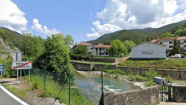 Vista del lugar donde han ocurrido los hechos, en el municipio navarro de Roncal. D.N.