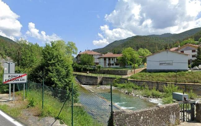 Vista del lugar donde han ocurrido los hechos, en el municipio navarro de Roncal. D.N.