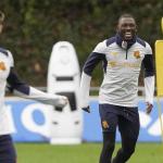 Traoré, durante un entrenamiento en Zubieta. RÚBEN PLAZA