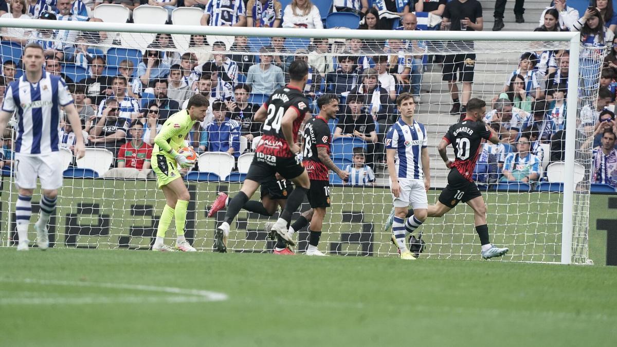 Un lance del Real Sociedad-Mallorca de la pasada temporada. RUBEN PLAZA