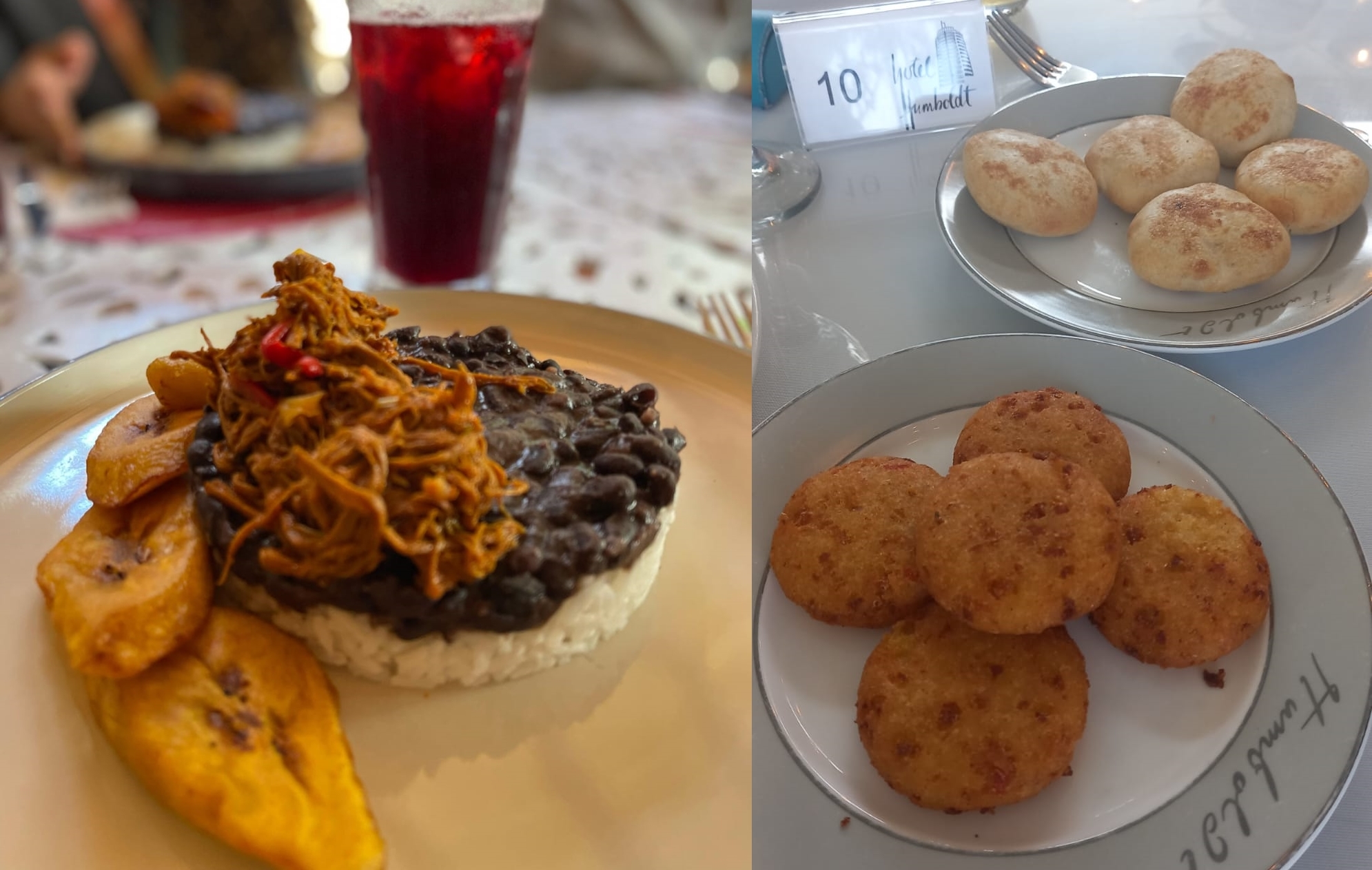 Pabellón Criollo y arepas, platos típicos de Venezuela Pabellón Criollo y arepas, platos típicos de Venezuela