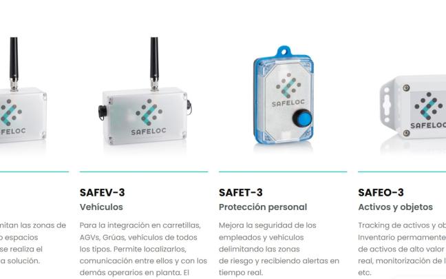 Imagen de algunos de los dispositivos que ofrecen desde Safeloc Systems. SAFELOC SYSTEMS