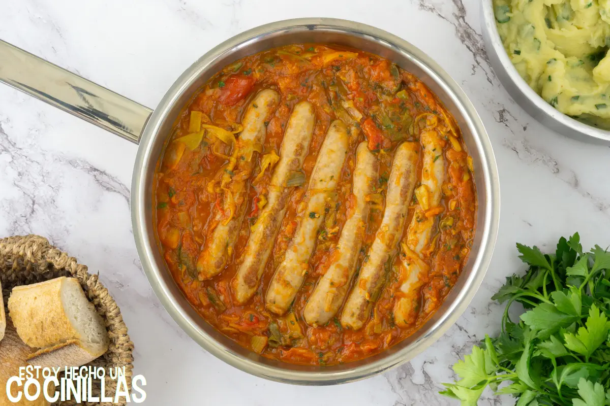 Salchichas con pimientos