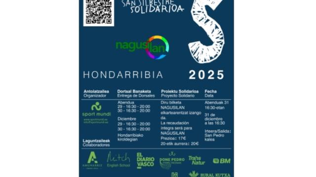 Cartel San Silvestre Hondarribia 2025. Sport Mundi.