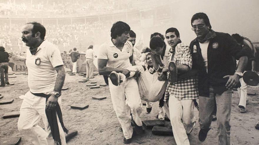 Fotografía sacada en la muestra de Sanfermines 78: gogoan! celebrada por el 40 aniversario de los sucesos / Archivo DNN