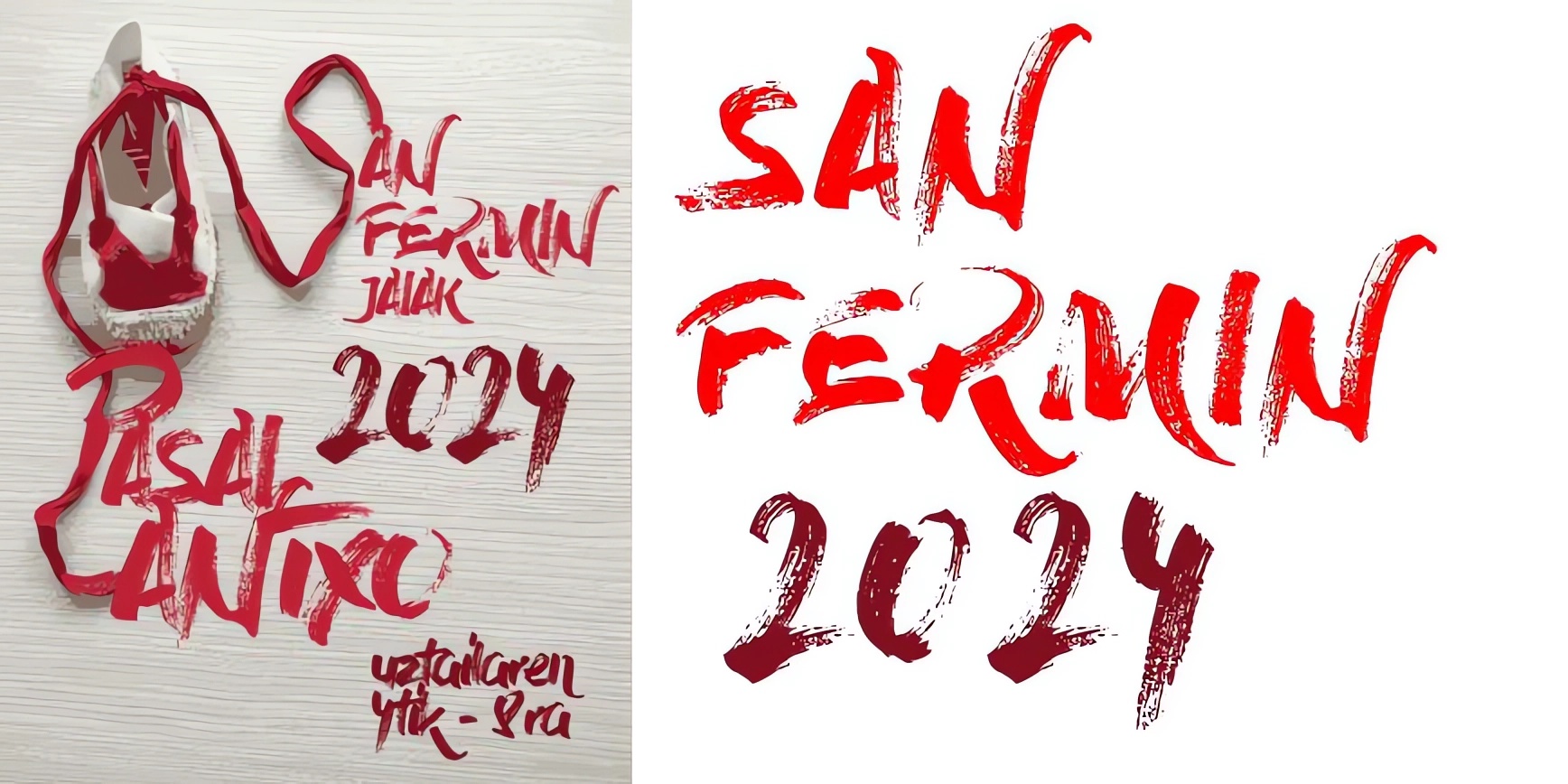 Cartel de las fiestas de San Fermin 2024 en Pasai Antxo