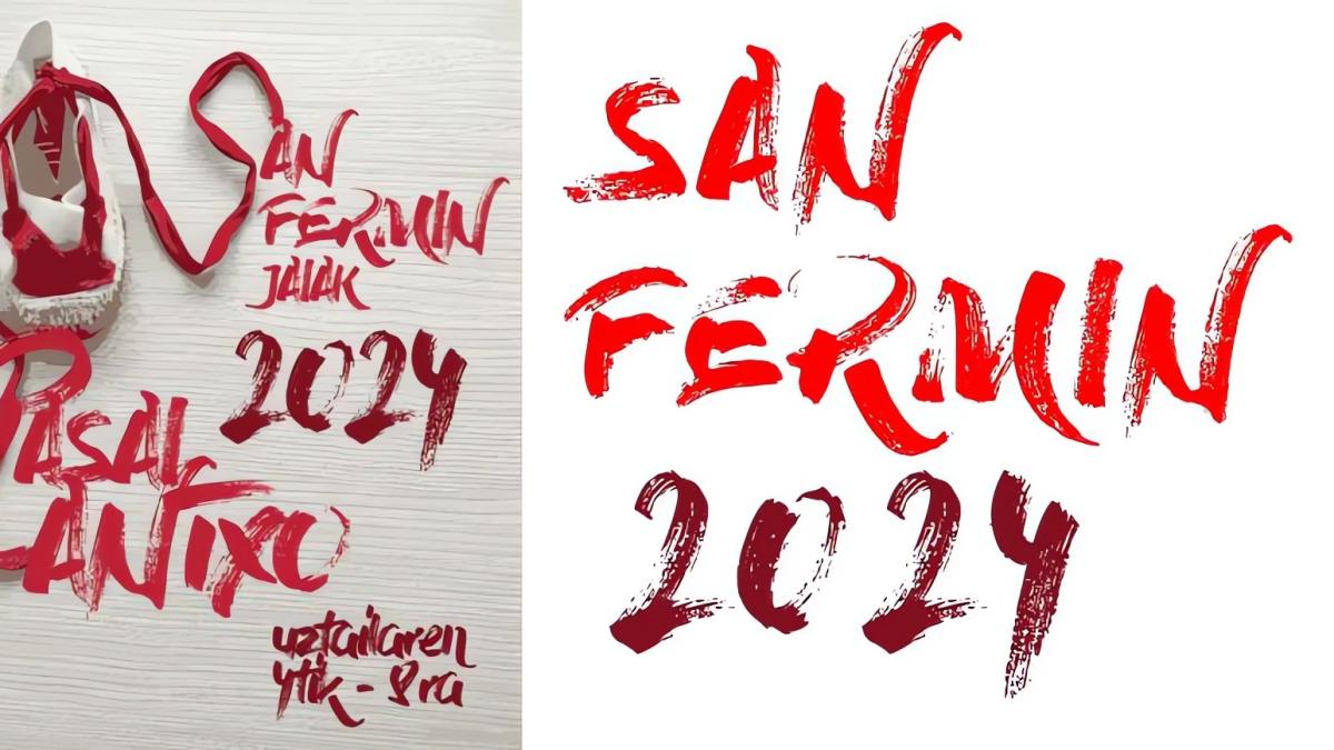 Cartel de las fiestas de San Fermin 2024 en Pasai Antxo