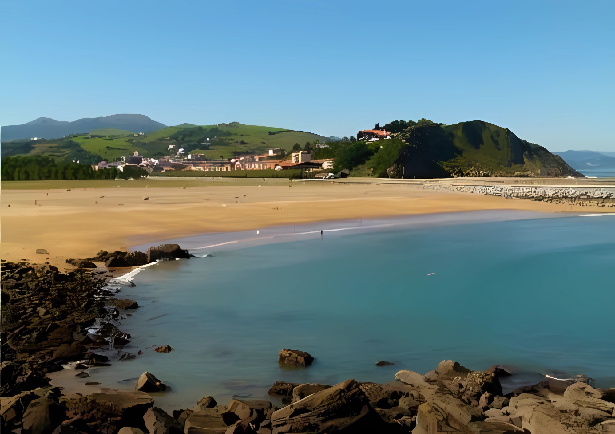 La playa de Santiago de Zumaia, en una imagen de archivo