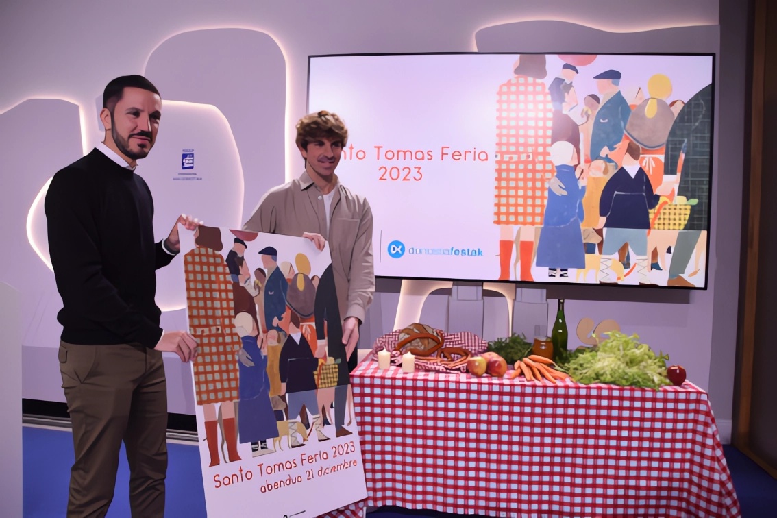 Presentación esta mañana de la feria de Santo Tomás en Donostia