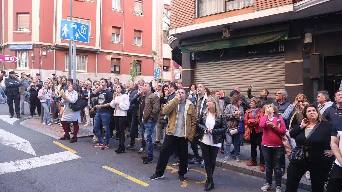 Imagen de una manifestación anterior contra un "narcopiso" en Santurtzi