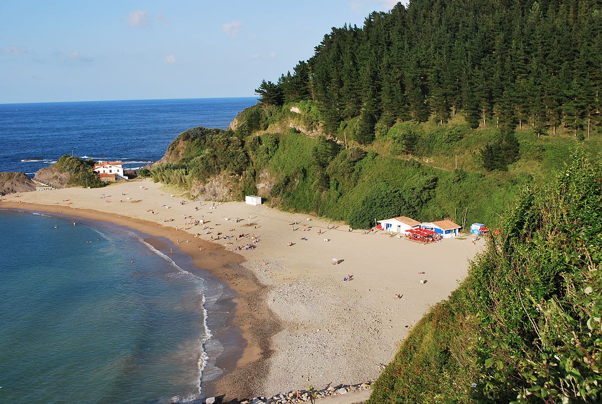 Playa de Saturraran, en Mutriku