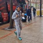 Los jugadores de Osasuna llegando a su hotel de concentración