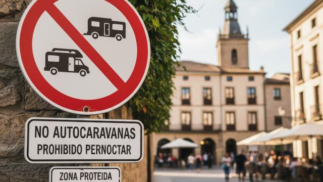 Señal de Prohibido autocarabanas