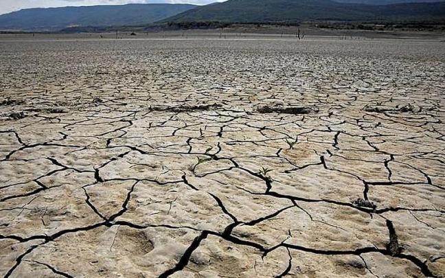 Imagen del embalse de Yesa el pasado mes de agosto. Foto: Unai Beroiz