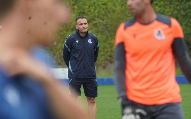 Sergio Francisco, al frente de la Real Sociedad. RUBEN PLAZA