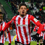 Nico Serrano celebra su primer gol con el Athletic en Europa League / Athletic Club Nico Serrano celebra su primer gol con el Athletic en Europa League / Athletic Club