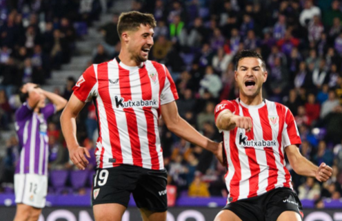 Guruzeta y Martón celebran el gol del Athletic / Athletic Club