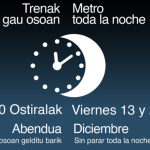 Metro Bilbao ofrecerá servicio nocturno los viernes 13 y 20 de diciembre