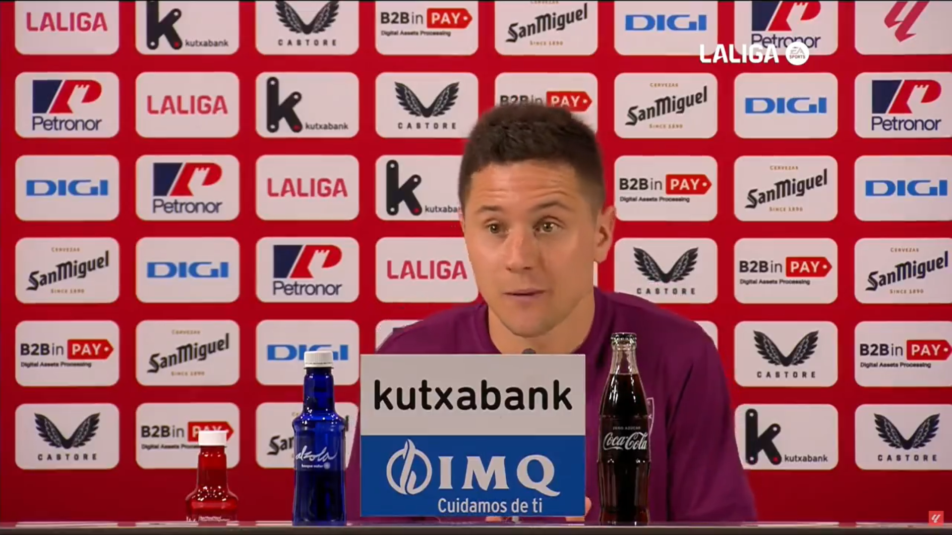 Ander Herrera en rueda de prensa ayer en San Mamés / YT La Liga