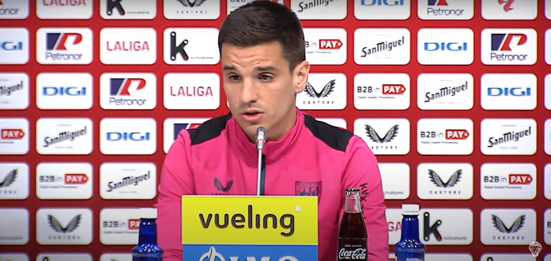 Iñigo Ruiz de Galarreta en rueda de prensa / YT Athletic