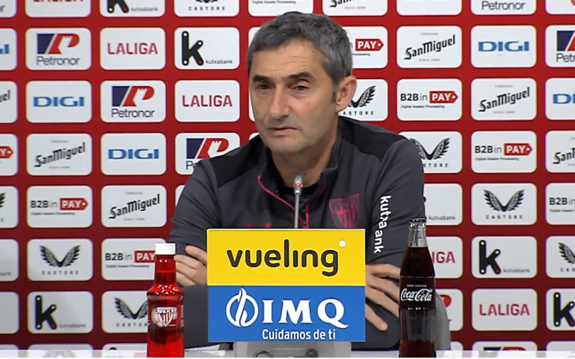 Ernesto Valverde durante la rueda de prensa / YT Athletic Ernesto Valverde durante la rueda de prensa / YT Athletic
