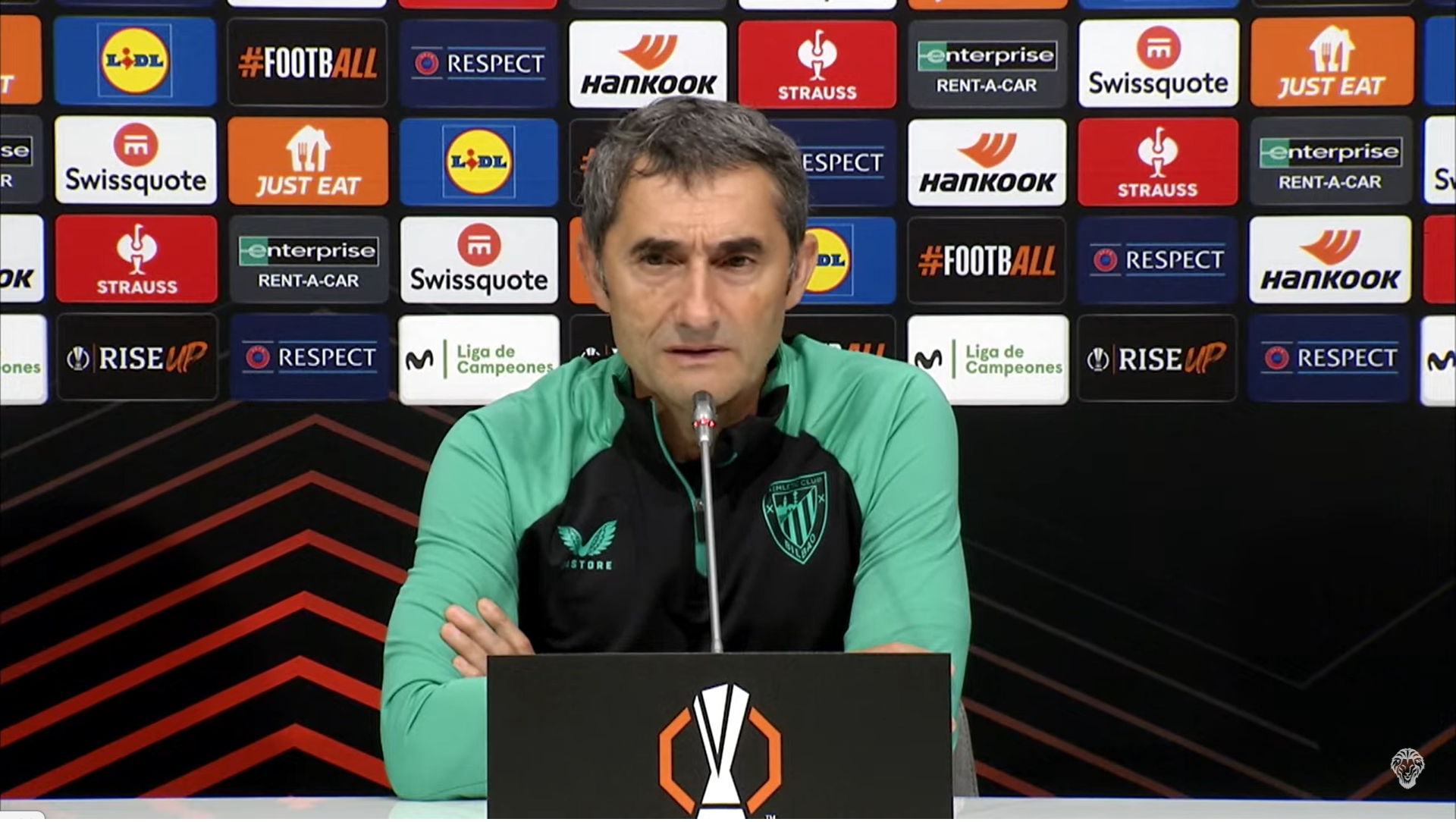 Ernesto Valverde durante la comparecencia de prensa / YT Athletic