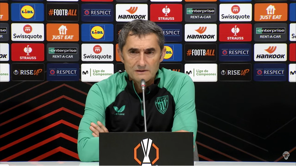 Ernesto Valverde durante la comparecencia de prensa / YT Athletic