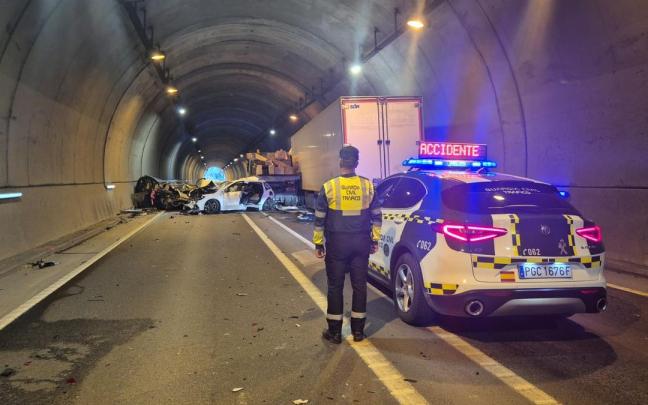 Imagen del accidente. Cedida. Noticias de Navarra