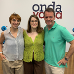 María García y Elena Fernández con Txema Gutiérrez en ONDA VASCA