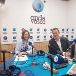 Tamara Yagüe, presidenta de Confebask en los estudios de ONDA VASCA