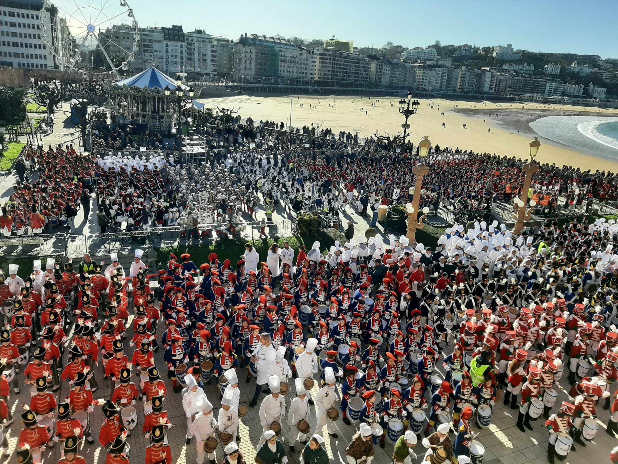Tamborrada infantil en Donostia. ONDA VASCA