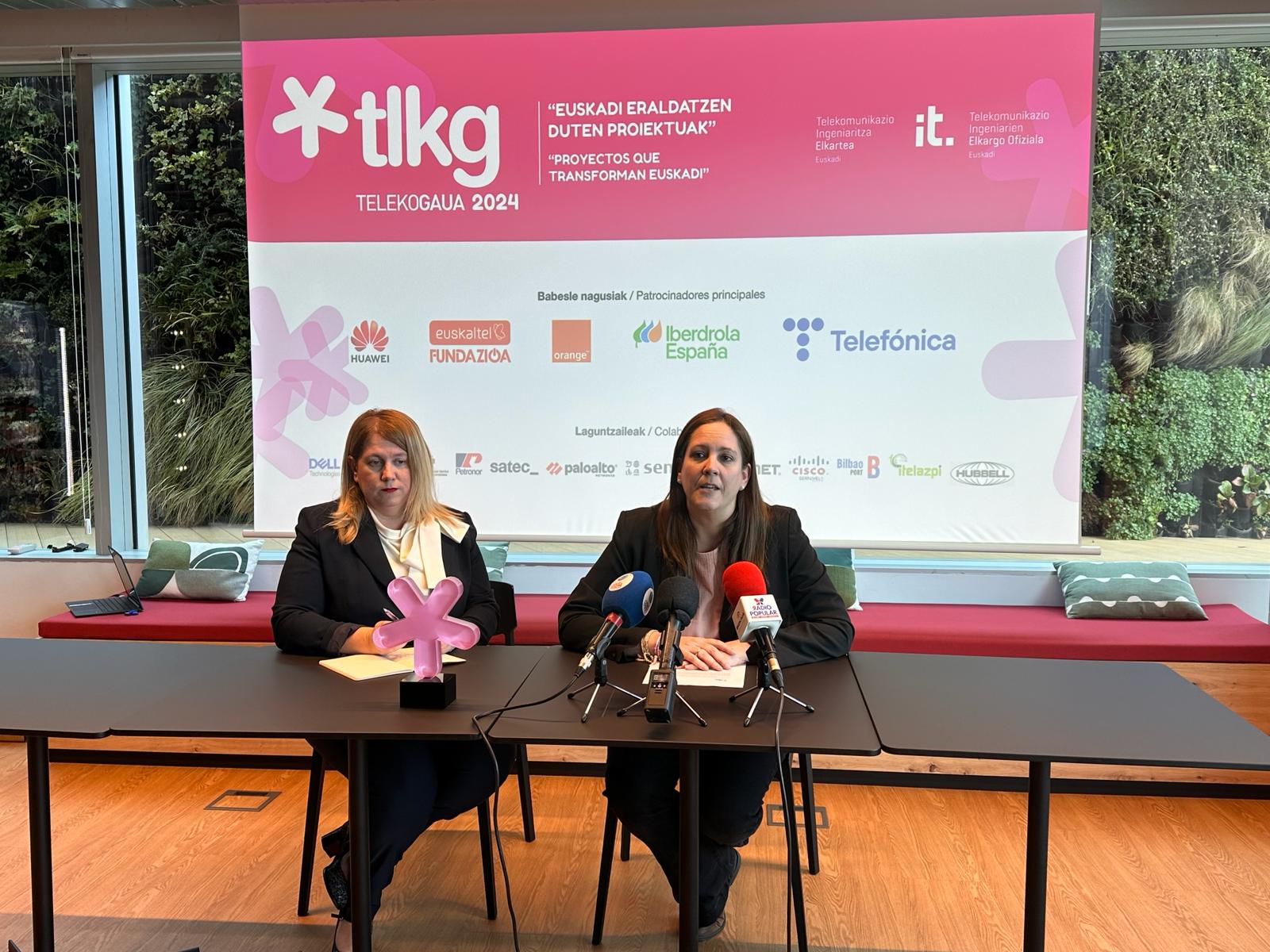 Oiane Niebla y Zaloa Campillo, decana y gerente del Colegio Oficial de Ingeniería de Telecomunicación del País Vasco | ONDA VASCA