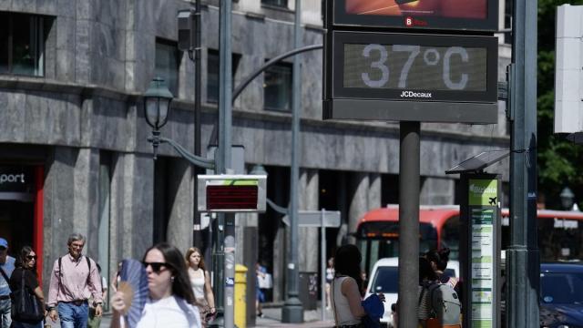 Termómetro en Bilbao durante la ola de calor / DEIA 