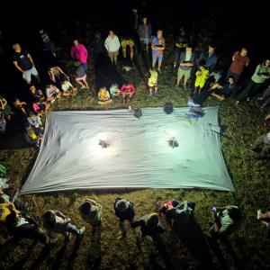 Imagen de la salida nocturna a Tirón en el marco de las jornadas.
